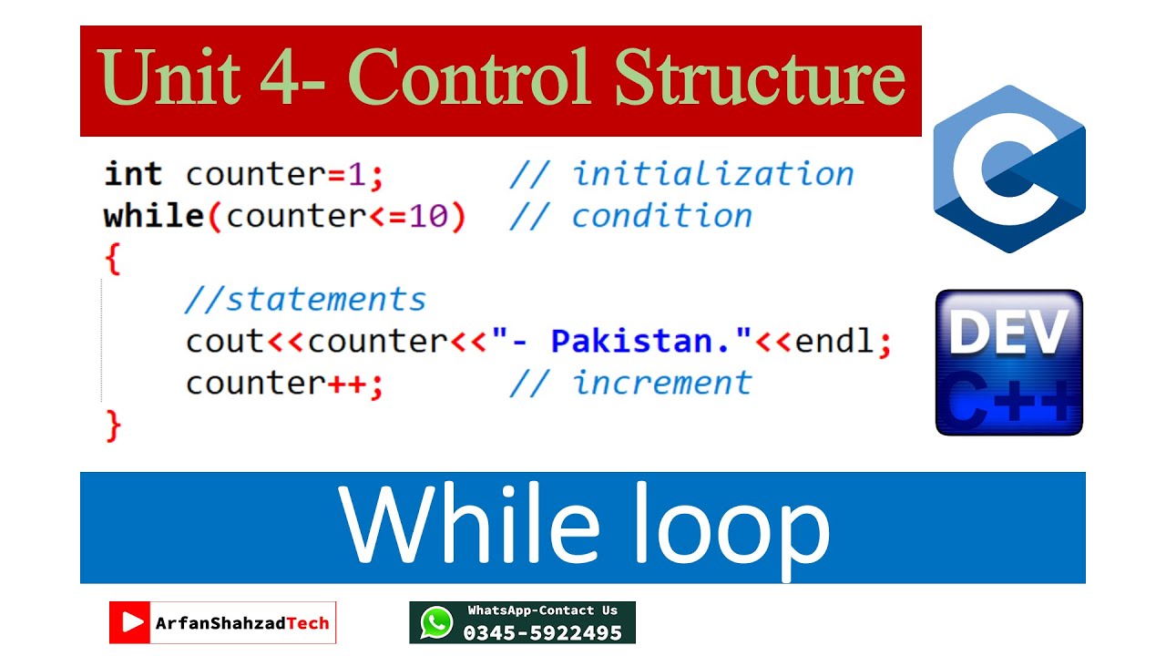 Control Structure While Loop in C++ | Complete Tutorial | Class 12 ICS ...