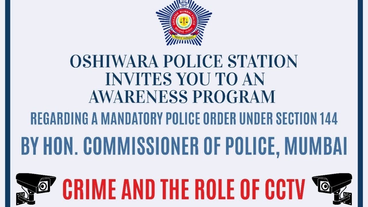 Crime And The Role Of  CCTV  Oshiwara PoliceStation  ! Rakesh Sachdev ACETECH Technologies !