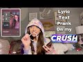 SONG LYRIC TEXT PRANK ON MY TIKTOK CRUSH!!! (I REGRET THIS) DRIVERS LICENSE BY OLIVIA RODRIGO