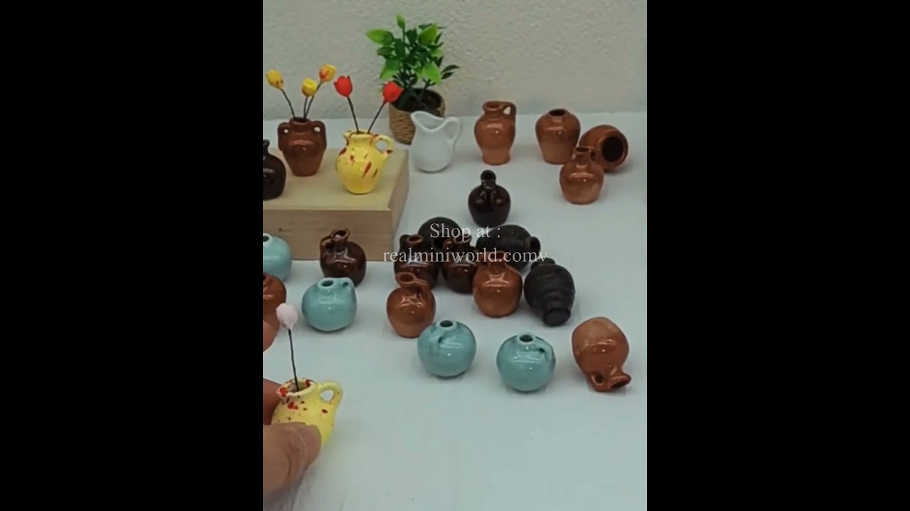 ミニチュア陶器花瓶コレクション |手作りミニチュアショップ – Real