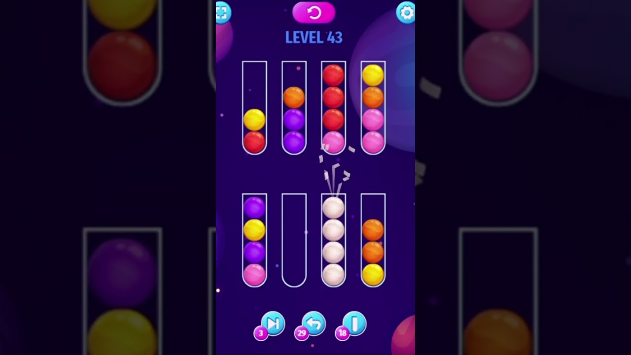 Color Sort Mania Levels 40 - 45 – Satisfying Puzzle Sorting Gameplay