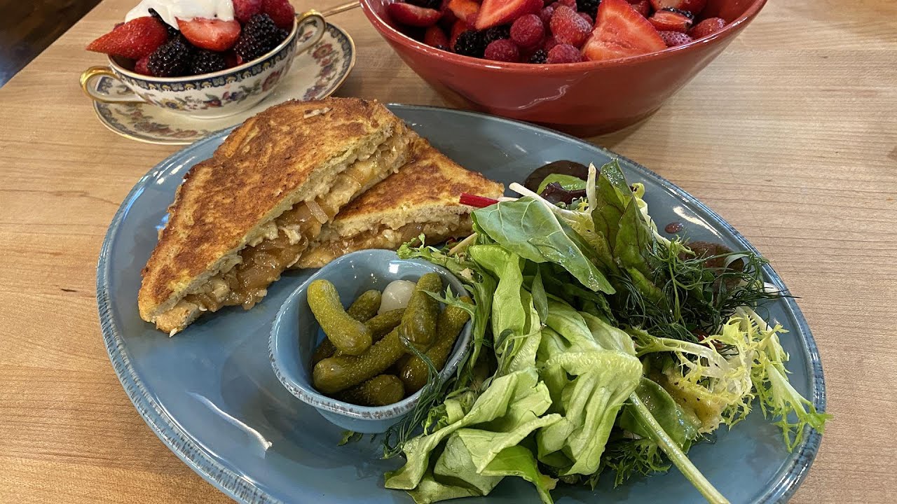 How To Make French Onion Monte Cristo with Spring Greens Salad | Rachael Ray