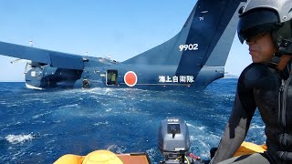 わずか５秒でふわりと離水　荒波も問題なし、オンリーワン飛行艇「Ｕｓ－２」に乗ってきた【自衛隊探訪記】