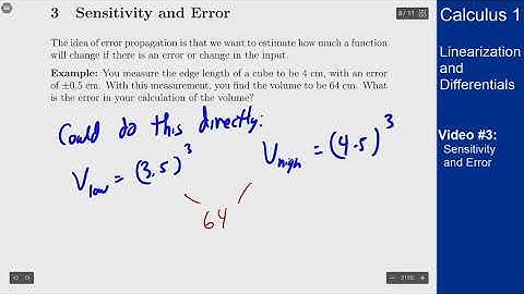 Linearization and Differentials - Video 3 - Sensitivity and Error
