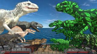 Dinosaurs Bridge Challenge | Indominus Rex vs Plants Itself | Animal Revolt Battle Simulator screenshot 3