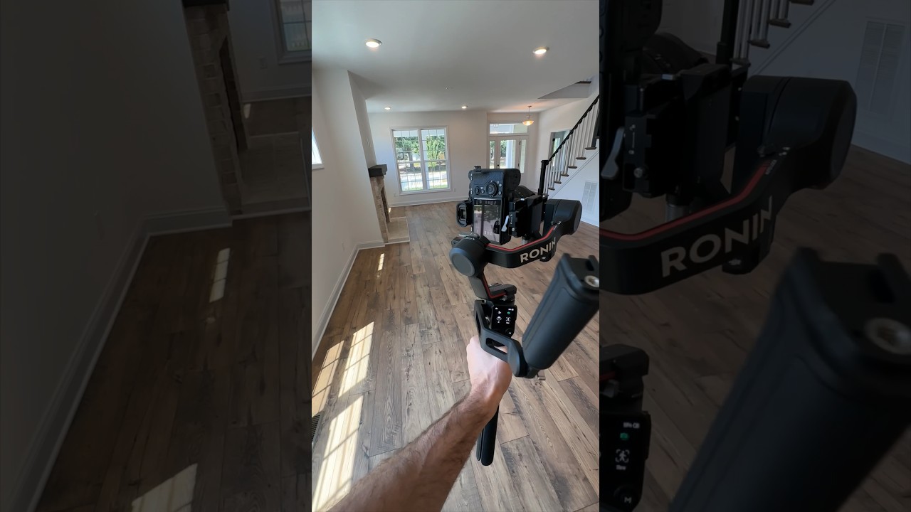 BTS for a real estate video shoot 