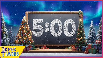 5 Minute Countdown Timer with Relaxing music Winter Outdoor Scene for classrooms