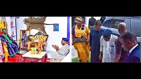 Moment Obasanjo Visits Alaafin Of Oyo Amid Feud With Ooni