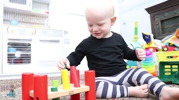 Pound-a-Peg turned into a sculpture, Baby Play - Marley Mercury Plays