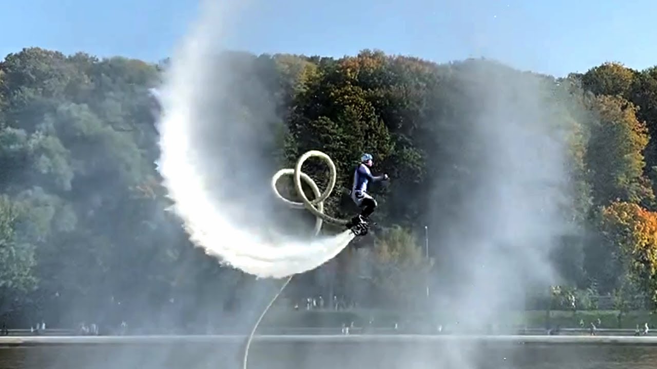 Amazing Water Flyboard Stunts By Girl || WooGlobe