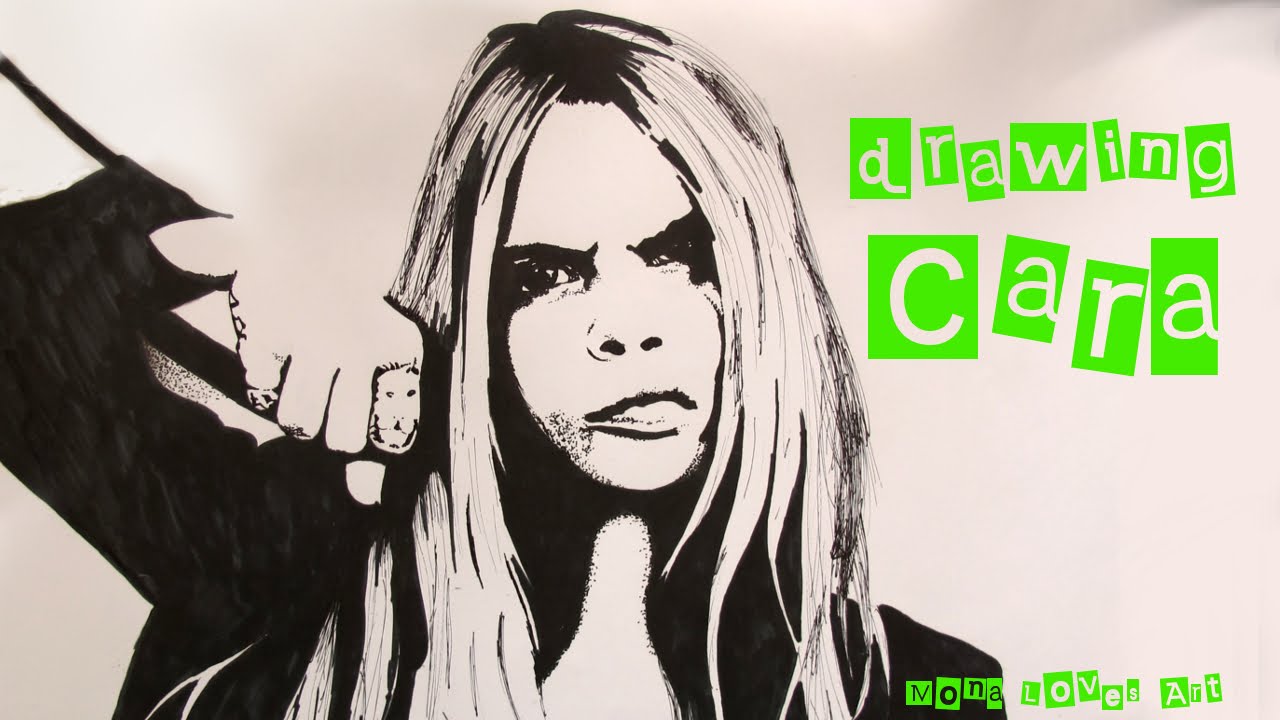 SPEED DRAWING Cara Delevingne | Mona Loves Art 