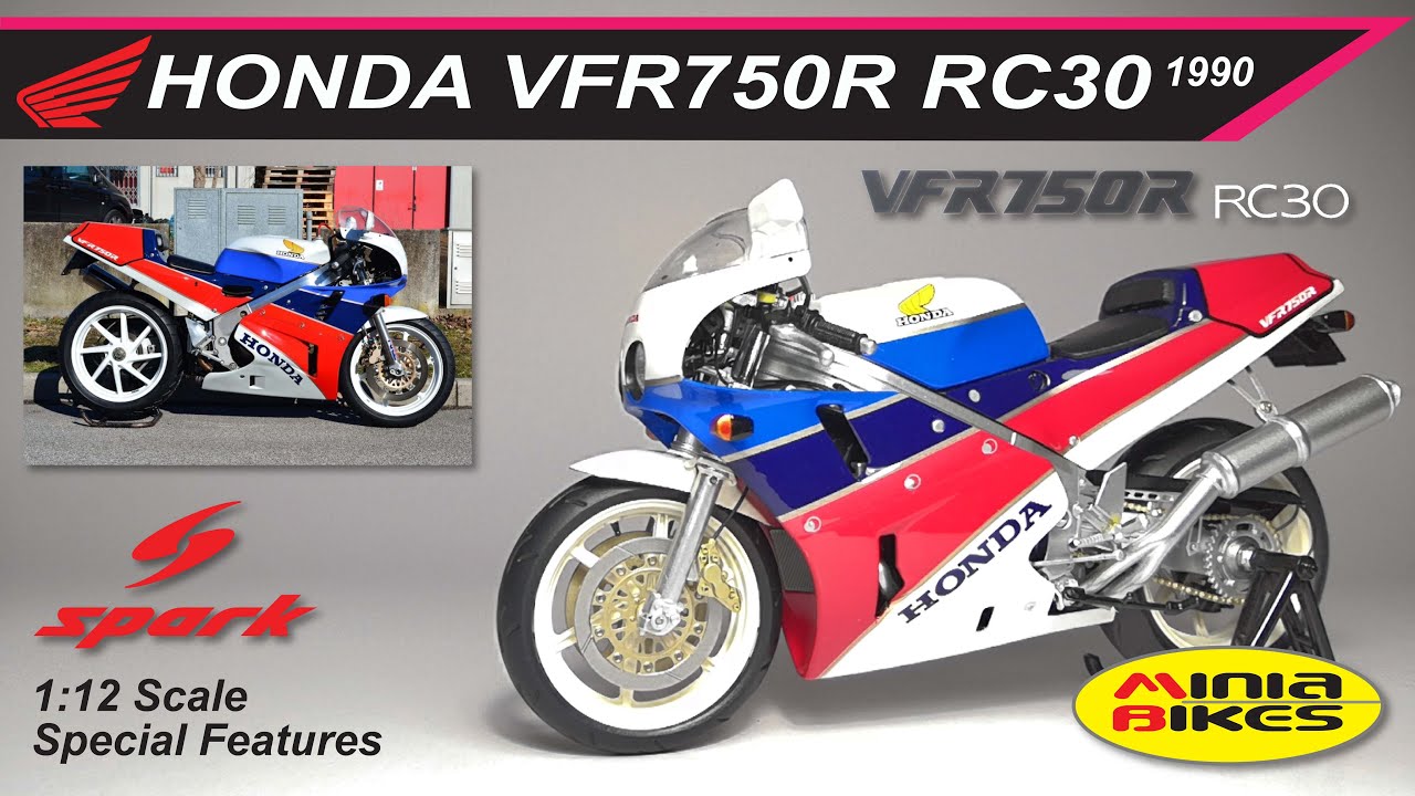 1/12　スパーク　ホンダ　VFR750R　バイク　ミニカー EP317 | HONDA VFR750R RC30 (1990) | SPARK MODELS | 1:12 SCALE