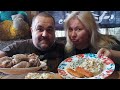 Двойной обжор - рыбные салат и палочки, морская капуста с крабом | Трэш мукбанг куриные головы