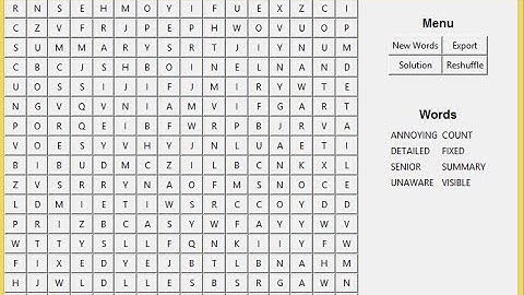 Work Search Game using Tkinter in Python