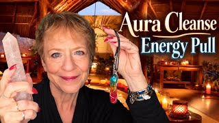 ASMR - a roleplay - relaxing aura cleanse and energy pull- whispered, positive affirmations