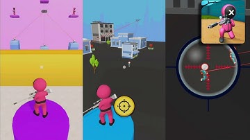 Squid Game - 456 sniper challenge  🔫🎯🎮All levels  Gameplay walk through new andriod,ios games