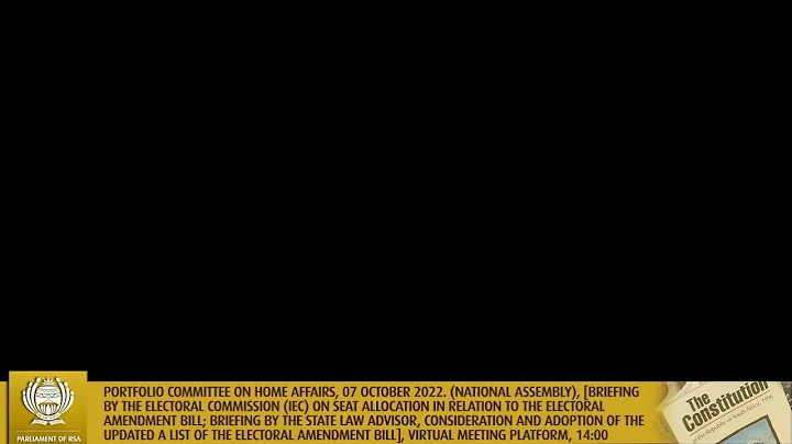 Portfolio Committee on Home Affairs, 07 October 2022.