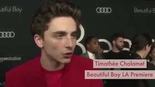 Timothée Chalamet Speaking French!!! at the 'Beautiful Boy' LA Premiere