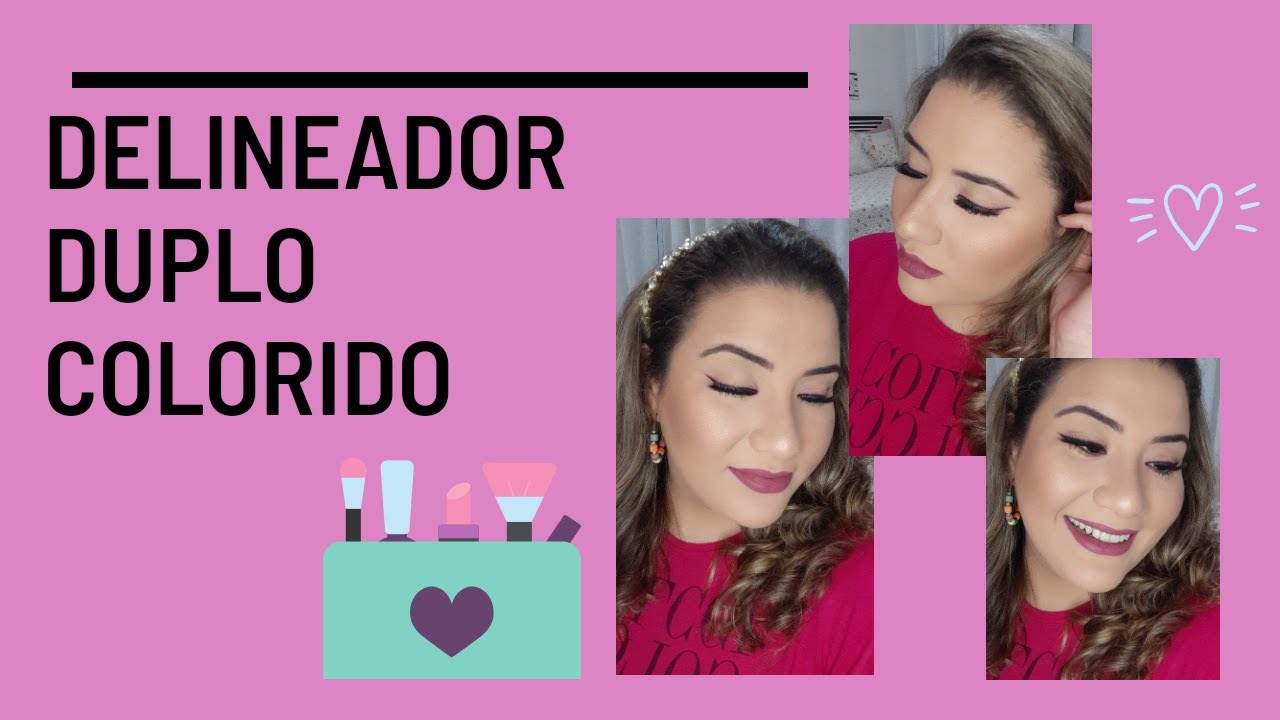 Delineador duplo colorido💋💄💕