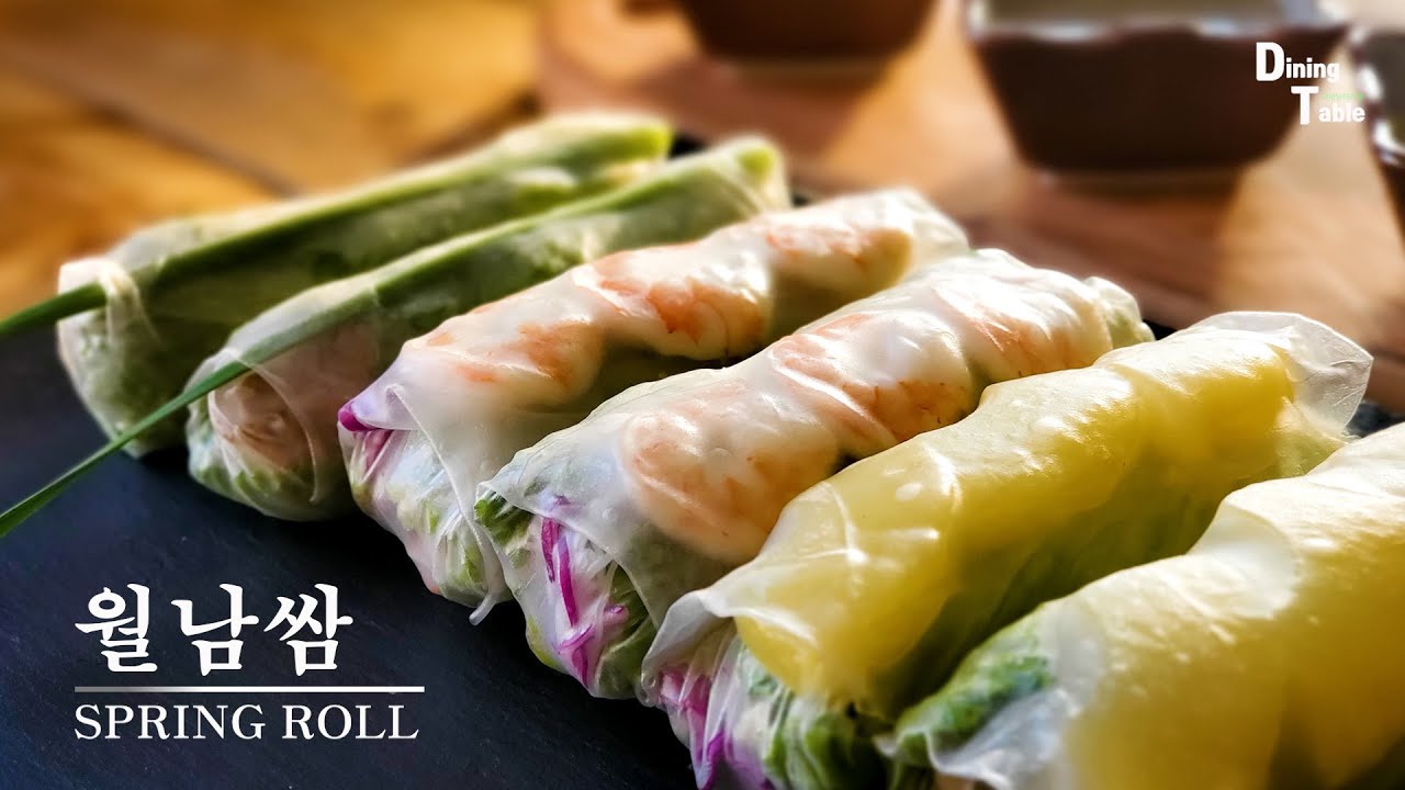SUB) 월남쌈 다양한 재료로 예쁘게 만드는법  The Prettiest Vietnamese Fresh Spring Rolls (Goi Coun)