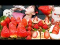 대왕 딸기 🍓 킹스베리 &amp; 딸기 디저트 레시피 먹방 Giant King&#39;s Berry Strawberry desserts Recipe Mukbang ASMR Ssoyoung