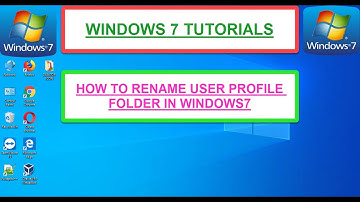 Windows7:-How to rename user profile folder in Windows7