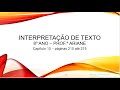 03-06 8º ano Cap. 10 Interpretação de texto