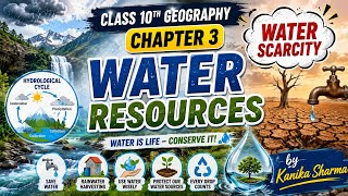 Class 10 Geography Chapter 3 Water Resources Water Scarcity & Conservation Full Explanation#viral