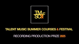 Recording Production Prize 2025 – Talent Summer Courses & Festival | Hanna Felicitas Klein