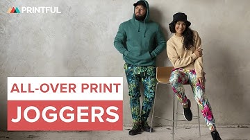 Custom all-over print joggers: Printful | print-on-demand streetwear