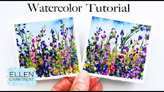 EASY Watercolor Painting Tutorial  Impressionistic Wildflowers