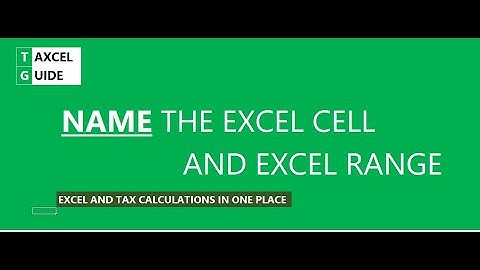 Name the excel cell and cell range - Tutorial ( Urdu/Hindi)