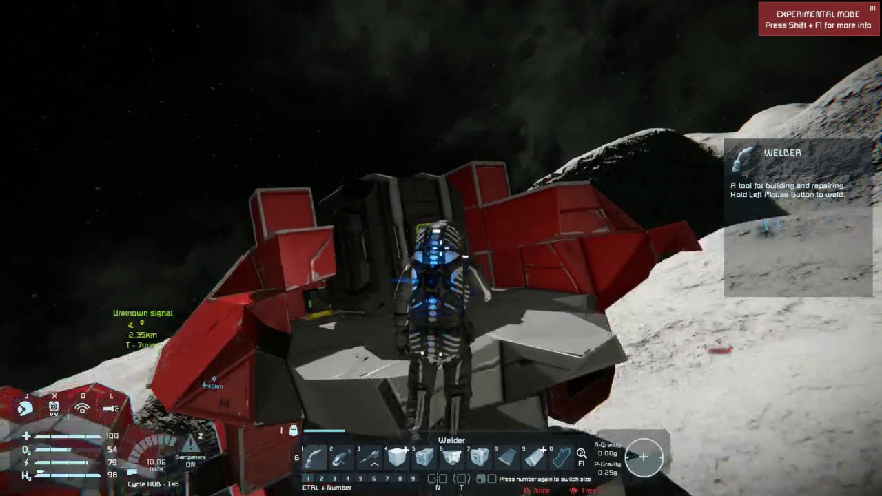 Space Engineers: Crashed Red Ship on the Moon With Pirates Pt3 - YouTube