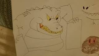 My Drawing Of Me And The Albino Alligators (Albino Alligator Version)