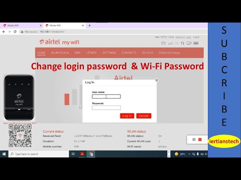 How to change airtel my wifi device wifi password | How to change airtel my wifi login password