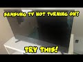 How to Fix Your Samsung TV That Won't Turn On - Black Screen Problem