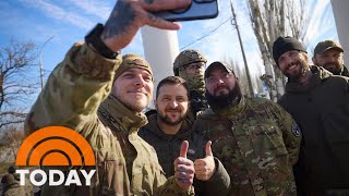 Zelenskyy Visits Ukrainian City Liberated From Russian Occupation