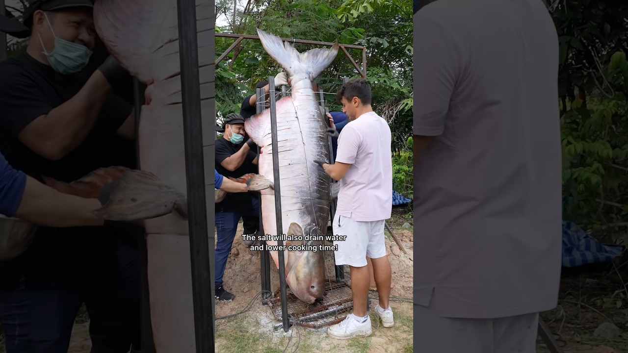 Приготовление самой большой рыбы в мире