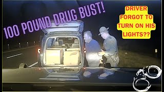 100 POUND DRUG BUST!  🤦‍♂️Driver forgot how to work his rental car's lights #arkansasstatepolice