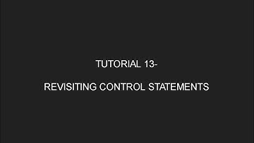 Java Programming Tutorial 13- Revisiting Control Statements(in English)