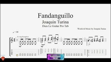 Fandanguillo by Joaquin Turina with Guitar Tutorial TABs