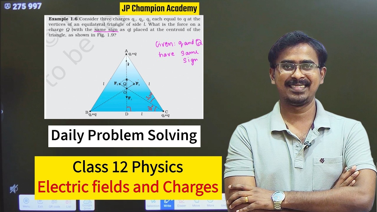 🔴 #3 CH 1 Electric fields and charges Physics Problems Solving Class 12 | CBSE | NEET/JEE 🔥
