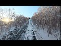 【冬の絶景前面展望】雪景色の札幌もいわ山ロープウェイ+ミニケーブルカー 往復乗り継ぎ&展望台から望む札幌市街地