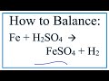 Chemical Reactions and Balancing Equations