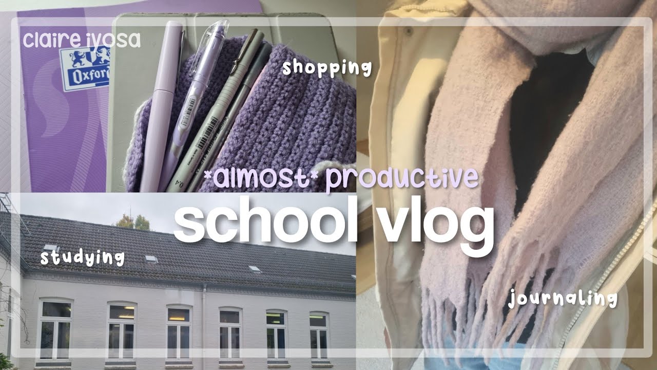 *ALMOST* Productive School Vlog 🪻 ° ˖  ࣪  || Journaling, Shopping, Studying, ...