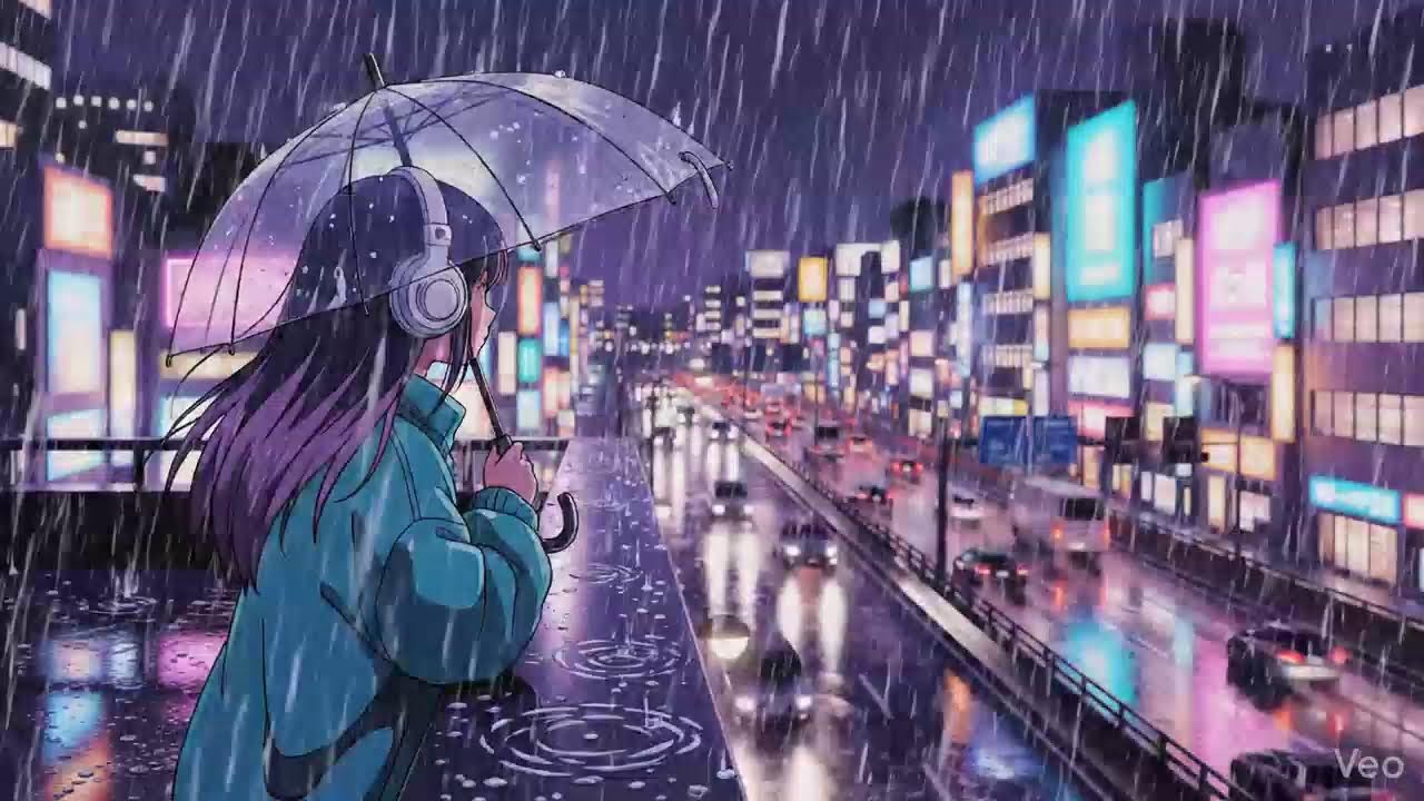 Neon City Rain 🌧️ Lofi Beats for Relaxing Nights