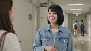 1.4: Japanese (University Corridor) | Multilingual Micro-Scenes #Shorts