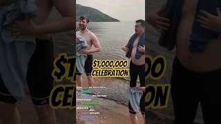 Connor and Chris celebrating $1 million thanking Mouse ft Pete