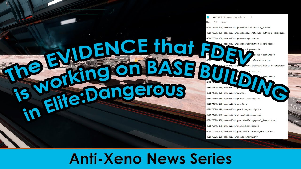 The EVIDENCE that FDEV is working on BASE BUILDING in Elite Dangerous