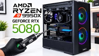 96GB RAM   RTX 5080! This Ryzen 9 9950X PC is a MONSTER 🔥
